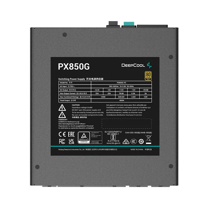 Nguồn DeepCool PX850-G 850W 80PLUS GOLD (Full Modular/ATX 3.0)